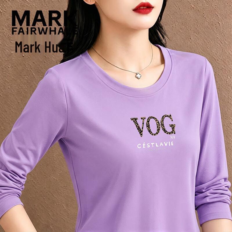 MARK FAIRWHALE Women's Long Sleeve Crewneck Graphic T-Shirt