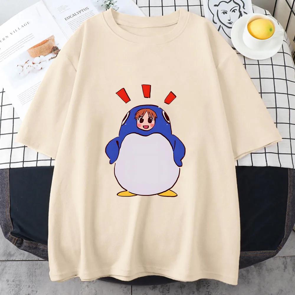 Azumanga Daioh Chiyo Mihama Tshirts Women Summer Penguin Japanese Anime Tshirts Kawaiicute Short Sleeve Streetwear Tee Tops