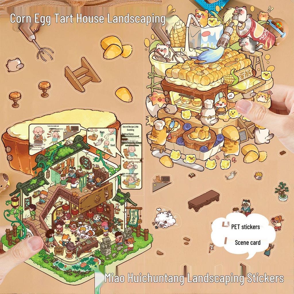 3D Large-Scale Scenery Sticker: DIY Visual Stacking Miniature Scene, No Cutting Needed