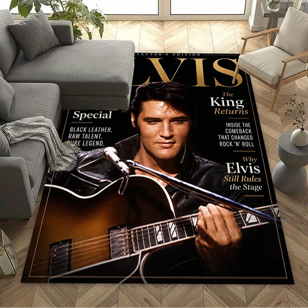 Elvis Presley: Tappeto Leggenda Rock 'n' Roll Adatto per Cucina Sala Giochi Corridoio Soggiorni Tappeto Antiscivolo Arredare Uffici