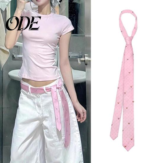 Belt Unisex Tie, Striped Print Necktie, Retro Style Adjustable Length Versatile Casual Accessory Dress Fashionable for Wear Everyday