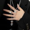 Temperament cold wind double-layer niche sweater chain autumn and winter design sense high-grade necklace sweater chain women's tide