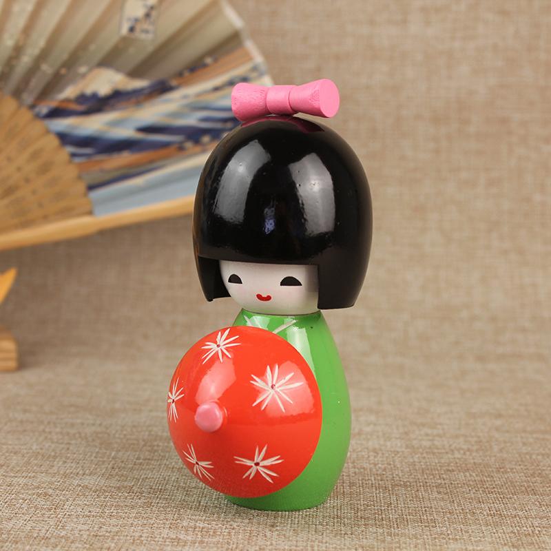 Japanese Puppet Doll Kimono Sakura Cartoon Dolls Home Decoration Cuisine Sushi Restaurant Ornament Girl Cute Desktop Gift 1/3Pcs