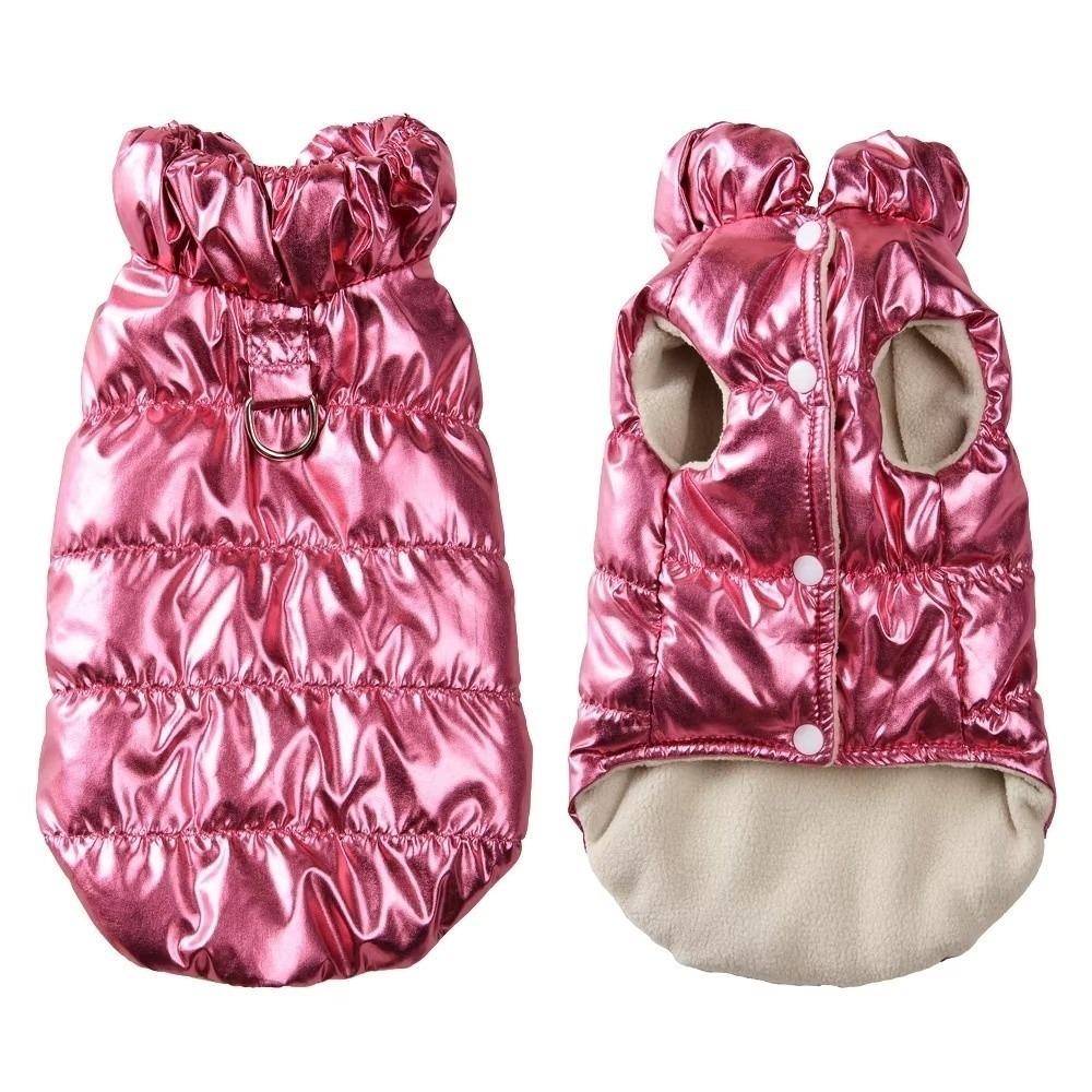 

Waterproof Puppy Coat Vest D-ring Winter Dog Clothes Pet Jacket Outfits Small Medium Dogs Clothes M