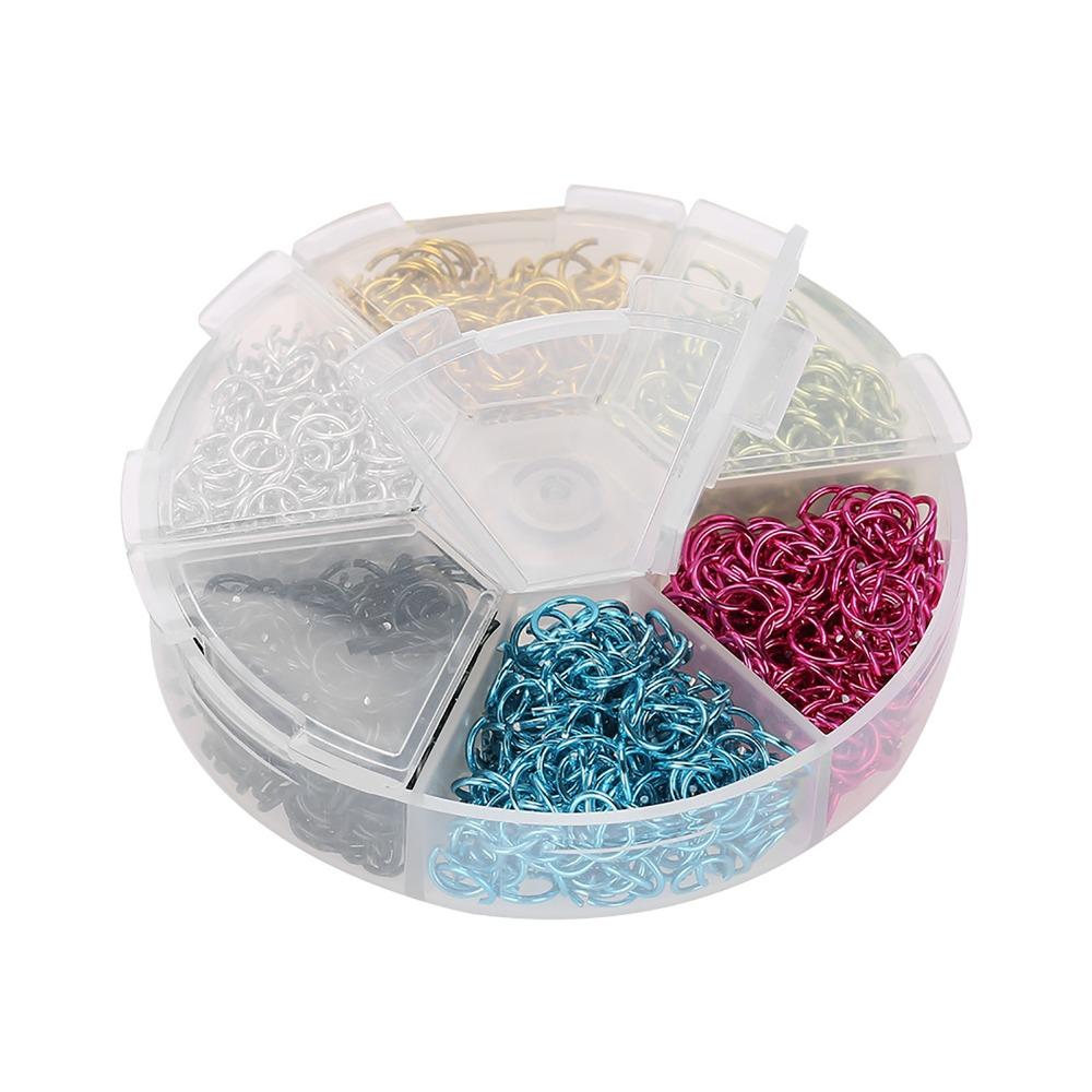 Plastic Box Jump Rings Multiple Colors Connector Ring Colorful Jewelry Findings  DIY Jewelry Craft