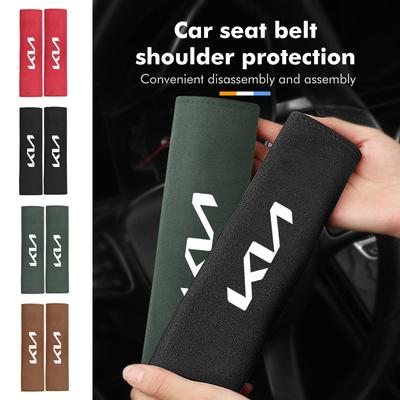 For Car Logo Seat Belt Cushion Safety Belt Shoulder Protector Pads Ceed Sportage Rio K5 K2 Optima Cerato Venga Sedona