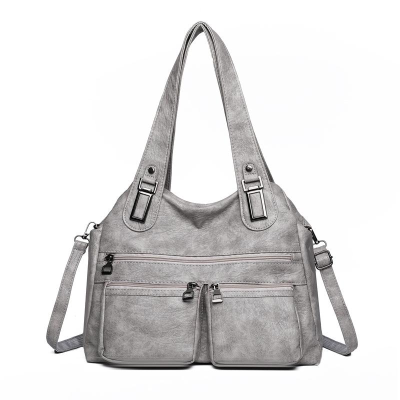 

Women s Vintage Tote Bag Mother Bag Solid Color Shoulder Bag 36 *14 *27 cm
