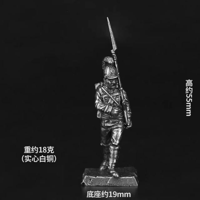 Miniature Napoleonic Wars Soldiers Figures Set Metal Flat Army Men Collection for Home Office Desk Decoration Game Chess Pieces