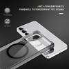 Populärt mobilskal för Samsung S25 Magnetisk ring Stöttåligt Transparent Trådlös laddning Transparent mobilskal