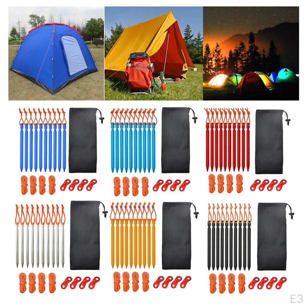 10 Pieces Tent Stake Kit Durable Pegs 18cm