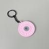 Fitness Keychain: Silicone Barbell Plate Pendant Gift