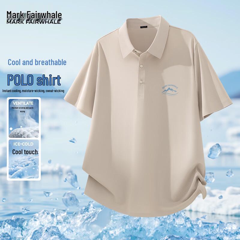 

Mark Fairwhale Men s Ice Silk Short Sleeve Polo Shirt XL