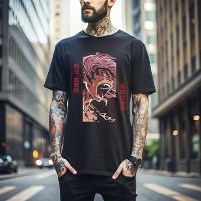 MĘSKIE DAMSKIE Anime Vintage Specjalny Unisex Koszulka Manga Koszulka Anime Miłość Prezent Koszulka Japane345