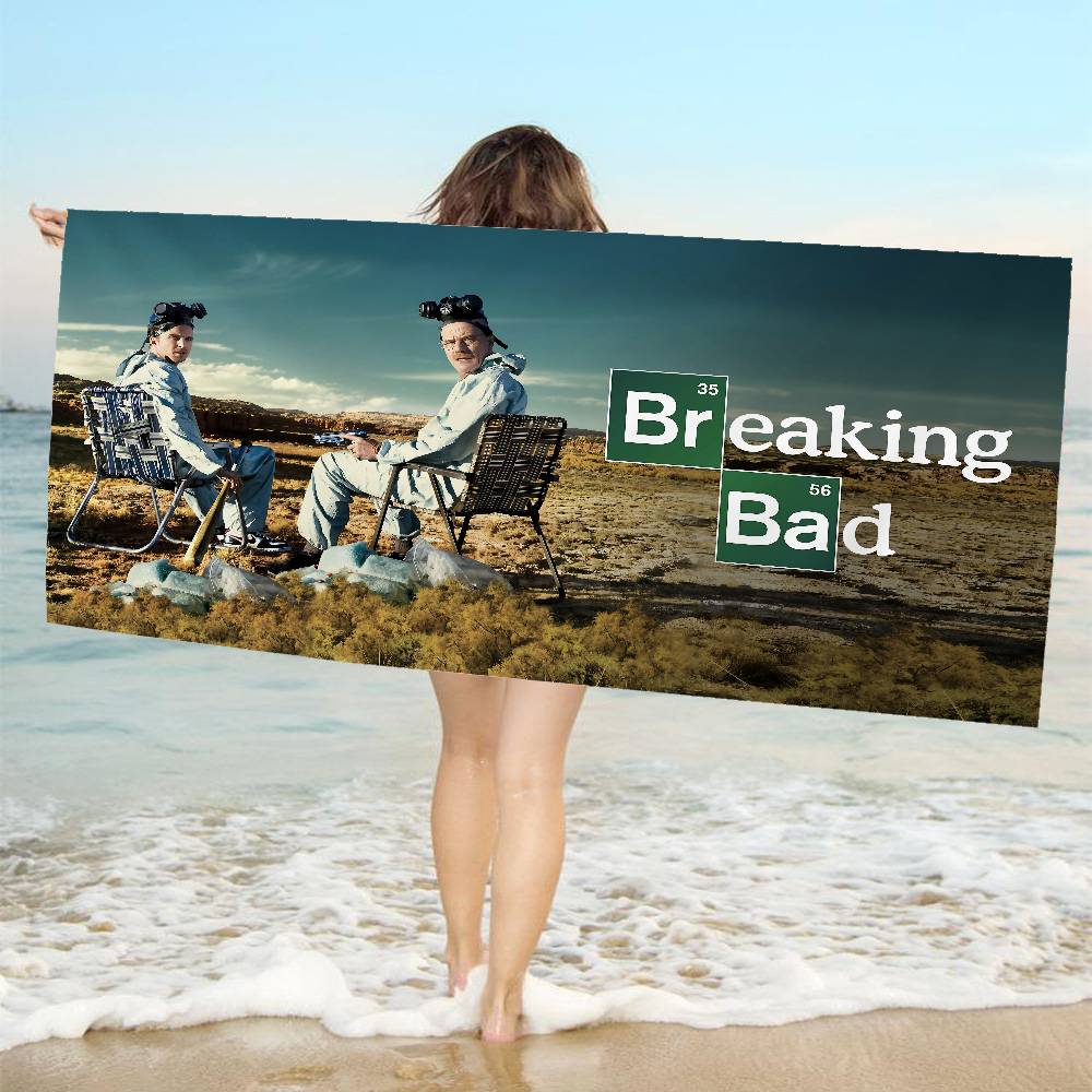 Movies B-Breaking B-Bad Beach Towel Colorful Bath Towels for Girl Microfiber Quick Dry Custom Sand Free Beach Yoga Spa Gym Pool