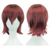 Parrucca Cosplay Corta Sintetica Unisex 12 Pollici per Festa BOB con Frangia Rosa Biondo Arancione Costume di Halloween Parrucca Lolita