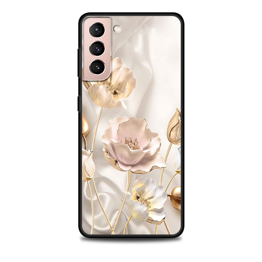 Rose Liebesherz Gold Hülle für Samsung Galaxy S23 S10e S10 S21 FE S22 S9 S24 Ultra S20 Plus Weiche TPU Handyhülle Bumper