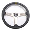 15inch 360mm Racing Flat Steering Wheel Auto Universal  Leather Simulated Racing Game Steering Wheel