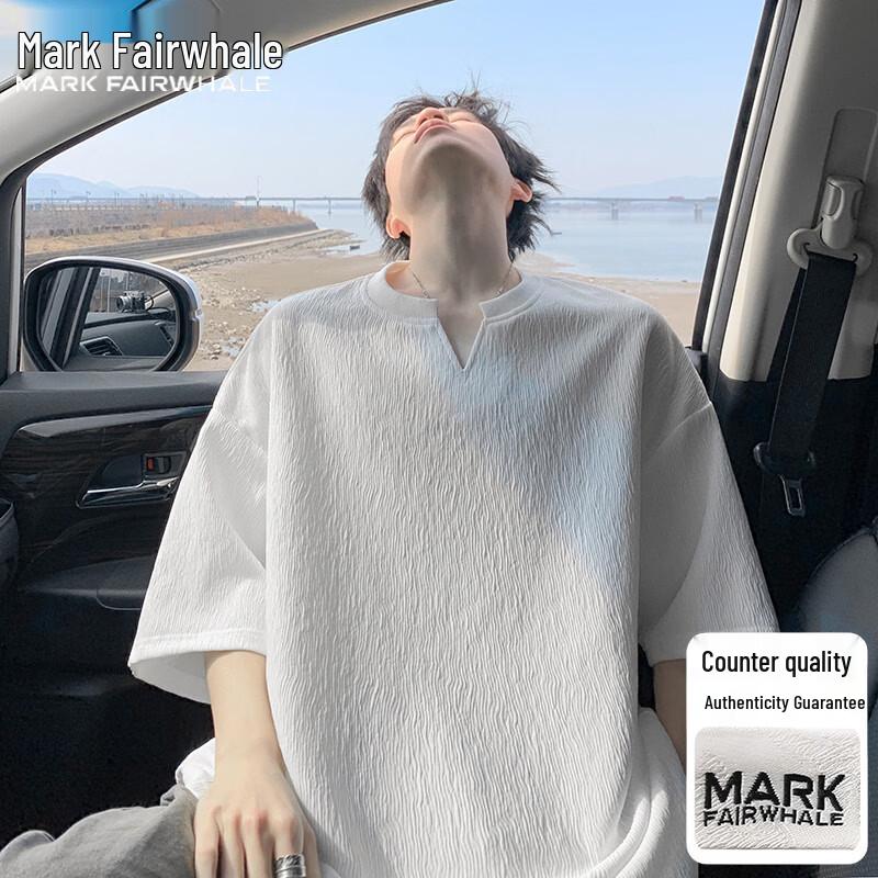 Mark Fairwhale Men s V-Neck Loose Fit T-Shirt M