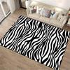 Black and White Zebra Stripe Pattern Area Rug for Living Room Decor Suitable for use as an anti-slip for living room bedroom sofas