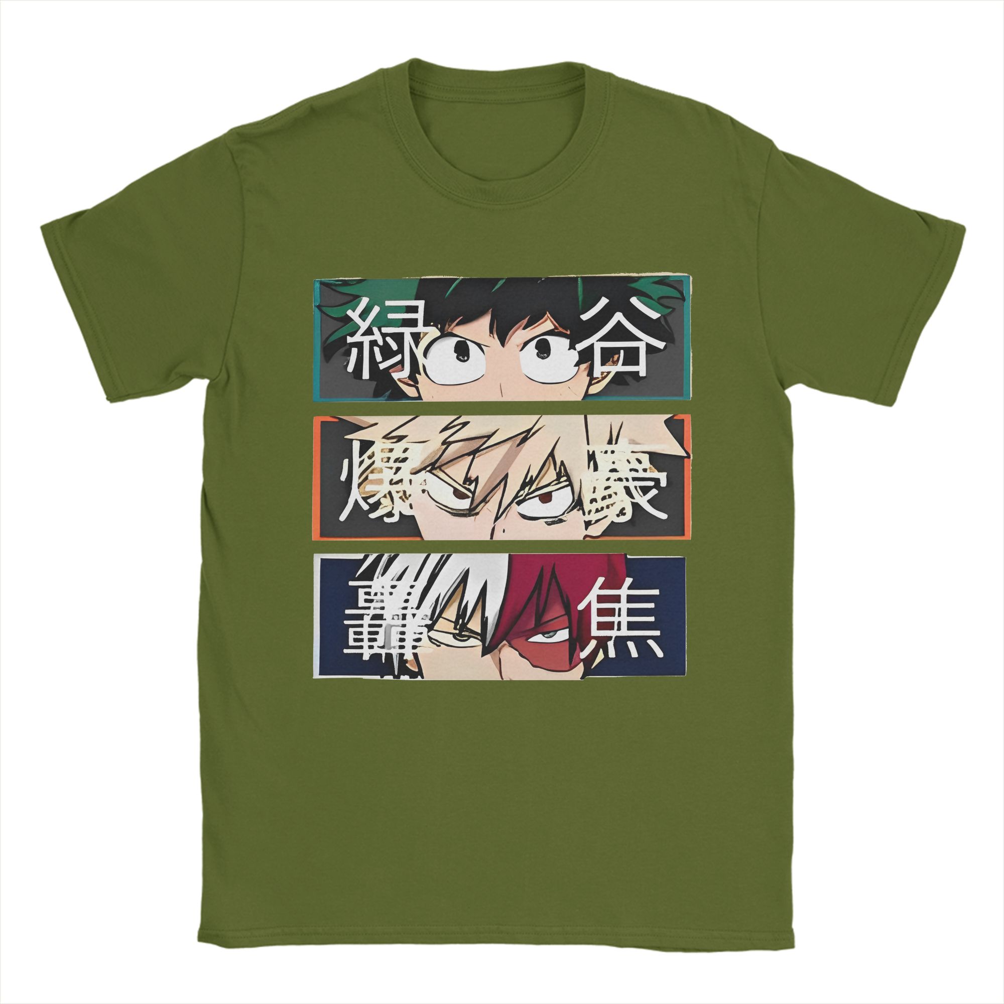 

Cartoon My Hero Academia T Shirt Deku Bakugou Katsuki Todoroki Shoto Pure Cotton Tops O Neck Tees 4XL 5XL 6XL T-Shirts S