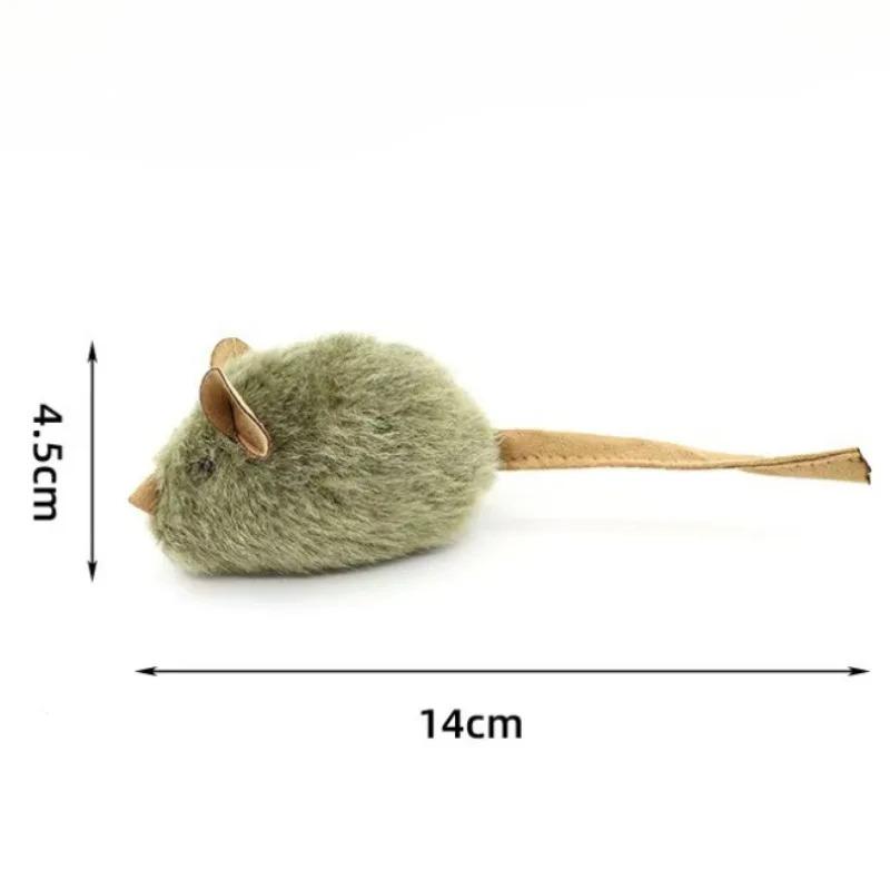 Plush Simulation Mouse Cat Toy Intelligent Sensor Automatic Chirping Interactive Pet Toy Cat Bite Resistant Self Play Toy