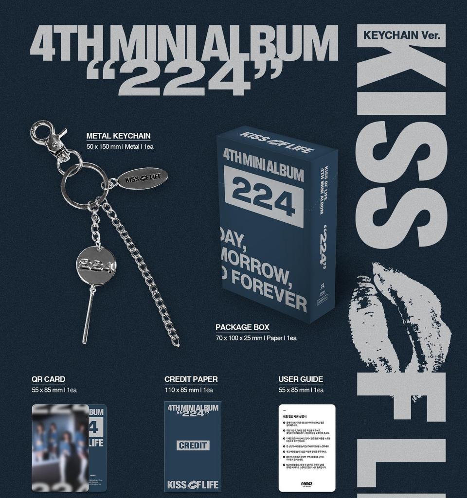 (Nyckelring Ver. - NEMO) KISS OF LIFE [224] 4:e Mini-ALBUM