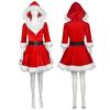 New Christmas Dress Adult Female Cosplay Ball Party, Red Velvet Dress