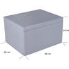 Boîte de rangement - Creative Deco - XXL - Bois à décorer - Gris - 40x30x24 cm