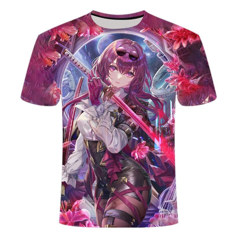 2024 Summer New 3D Printed Short Sleeve Personalized Trend Collapse Star Dome Series Men's and Women's Round Neck T-shirts