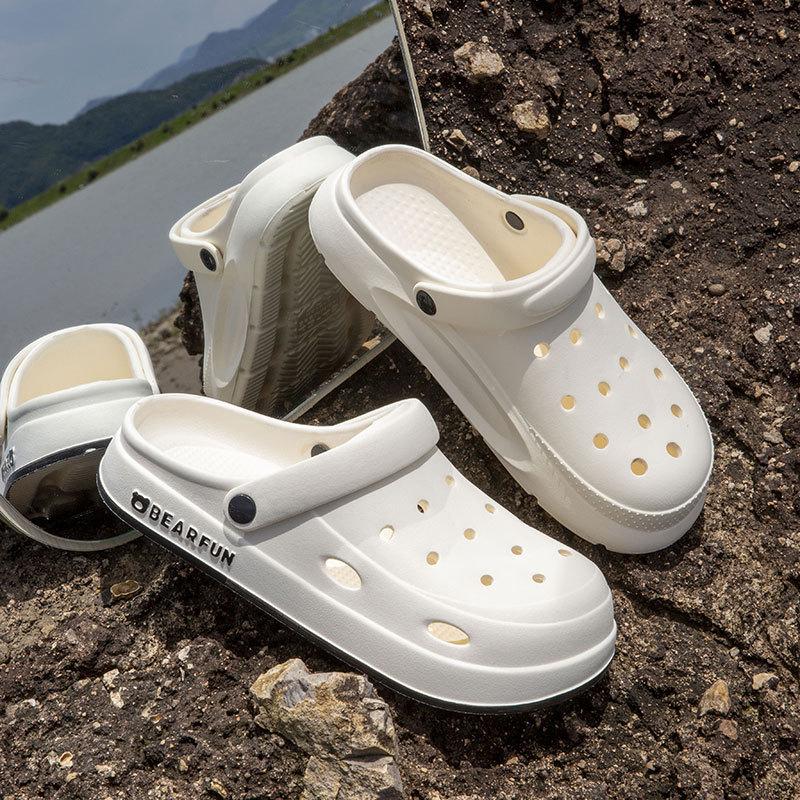 Ladies' Thick Soled Breathable Summer Sandals, Suitable for Walking, Walking Dogs, and Home Use, Lightweight and Shock-absorbing Casual Beach Shoes