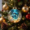 Reusable Lightweight Holiday Hanging Decor Ocean Animal Christmas Ball Ornament, 3D Marine Life Decoration, Unique Tree Baubles Beach Coastal