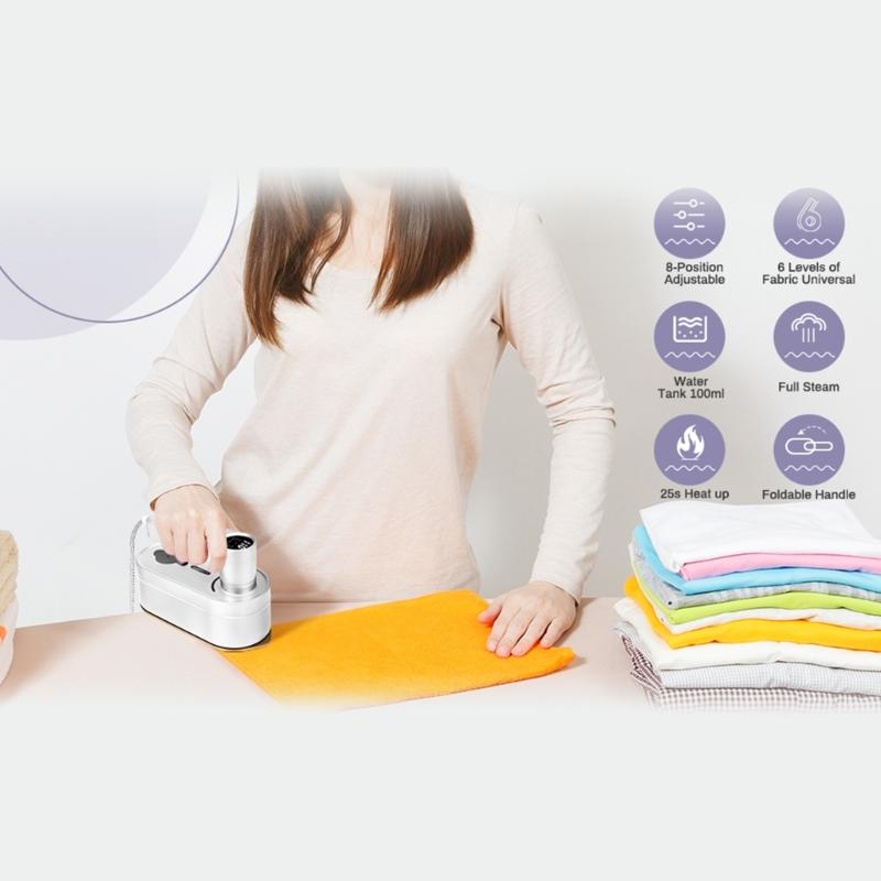 Handy Ironing Machine Portable Garment Steamer with Digital Display Handheld Iron for Quick Fabric Steam RefreshsClothes