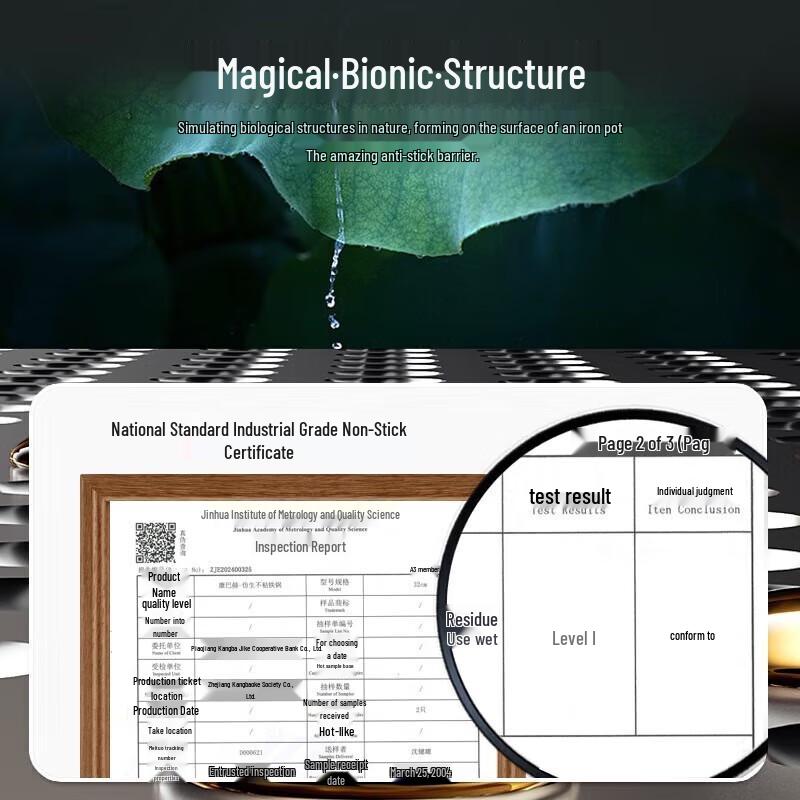 Kangbach 30cm Antihaft Bionischer Eisen Wok