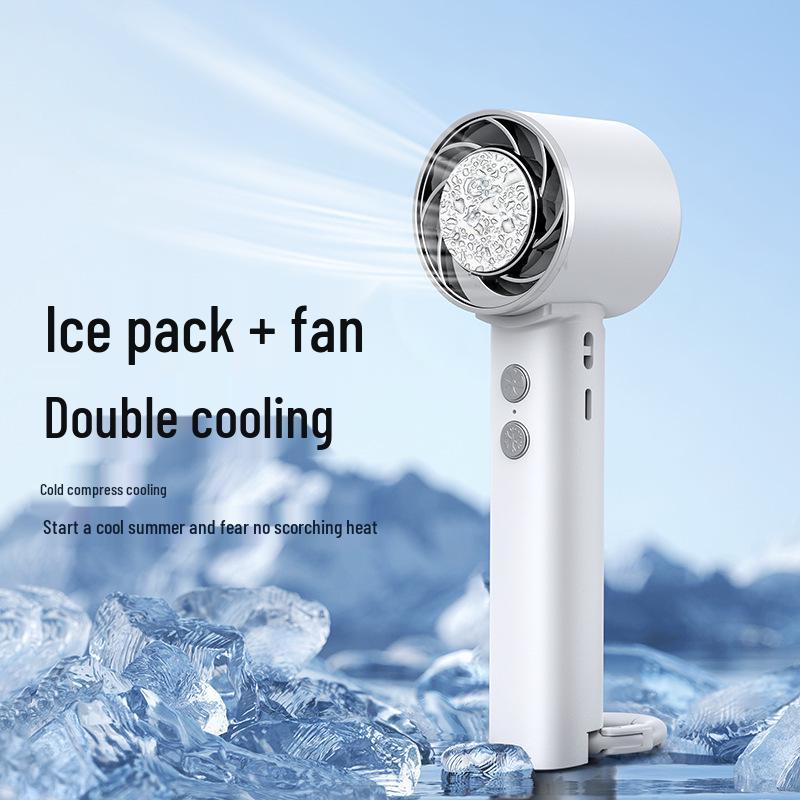 Portable Foldable USB Hanging Neck Fan: Compact Mini Fan with Handheld Option, High Speed, and Long Battery Life for Outdoor Use