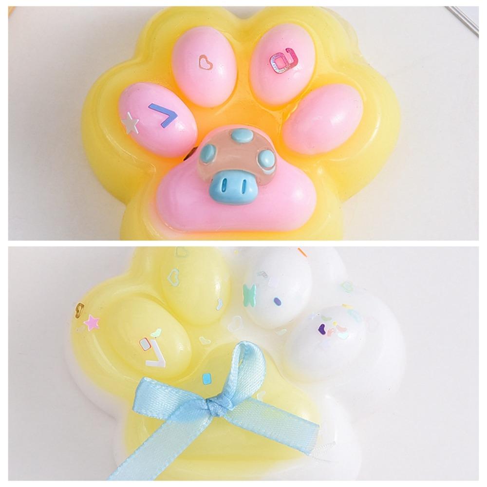 2pc/set Soft Cat Paw Squeeze Toy TPR Cat Paw Pinch Toy Sensory Toy Cartoon Fidget Toy  Children