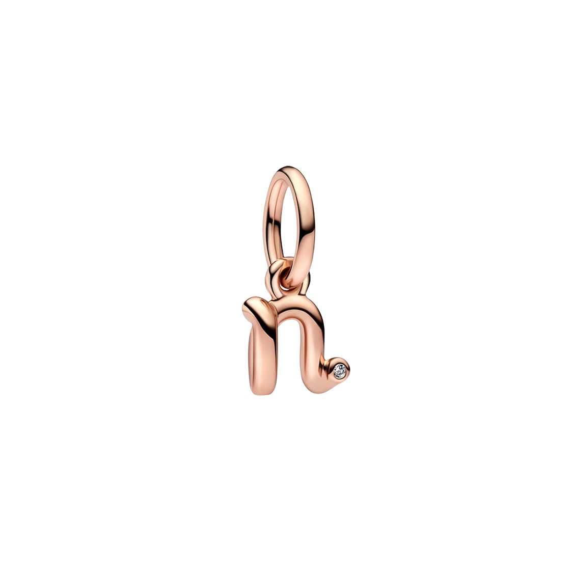 Pandora Fashion Trend Letter N Pendant Women Accessories Rose-Gold 782475C01 Rose Gold,F