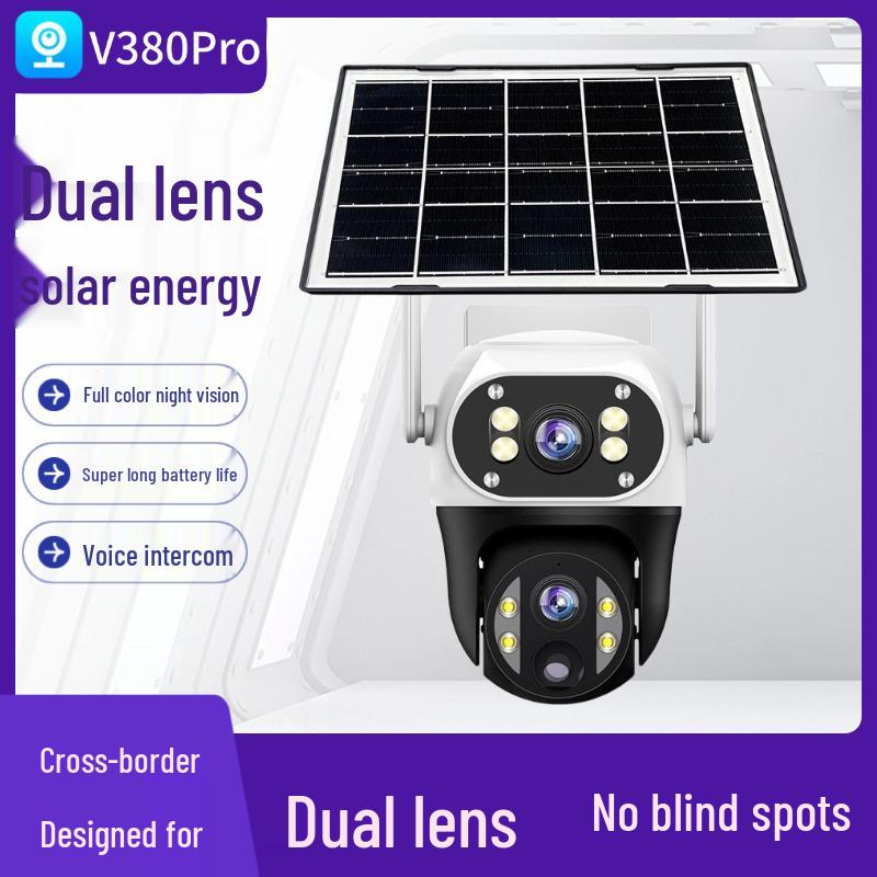 V380Pro Dual-Lens 4G Solar HD Outdoor Camera