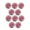 Car Sticker Hub Caps 5/10Pcs 14mm Car Key Emblem Stickers Auto Control Key Logo Decals For Volkswagen VW Golf Tiguan Jetta Trans