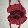 1pc Women's Floral Bow Handbag - Medium Zipper Closure Summer Tote, Durable Polyester with Spacious Interior, Hand Wash/Dry Clean