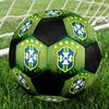 Pallone da Calcio Nazionale Brasiliano CBF taglia 5, colorato, adatto a tutte le età, cucito a macchina, materiale PVC, grado competizione, durevole e ad alto rimbalzo