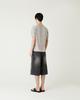 Diaendeukweseucheon Cotton Linen Collar Knit Top / Gray