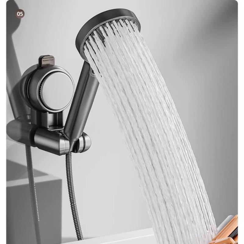 Suction cup shower bracket bathroom household fixed artifact non-punching shower head base, adjustable movement