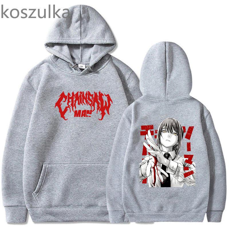 Chainsaw Man Makima Autumn Winter Men Hoodie Vintage Unisex Pullover Men Vintage Graphic Hoody Tops Oversize Clothing