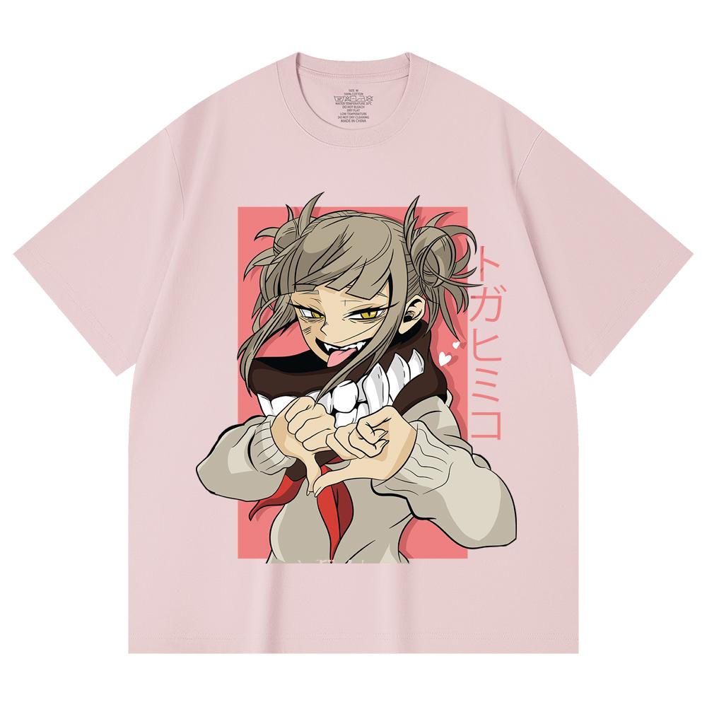 230 Gsm 100% Cotton My Hero Academia V19 Toga Print Unisex Heavy Cotton T Shirt
