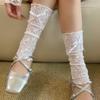 Thin-style Stocking with Bunches of Stockings, Bow Ties, Foot Stepping Leg Cover, Ballet-style Long Stockings, Perforated Mesh Stockings, Calf Socks