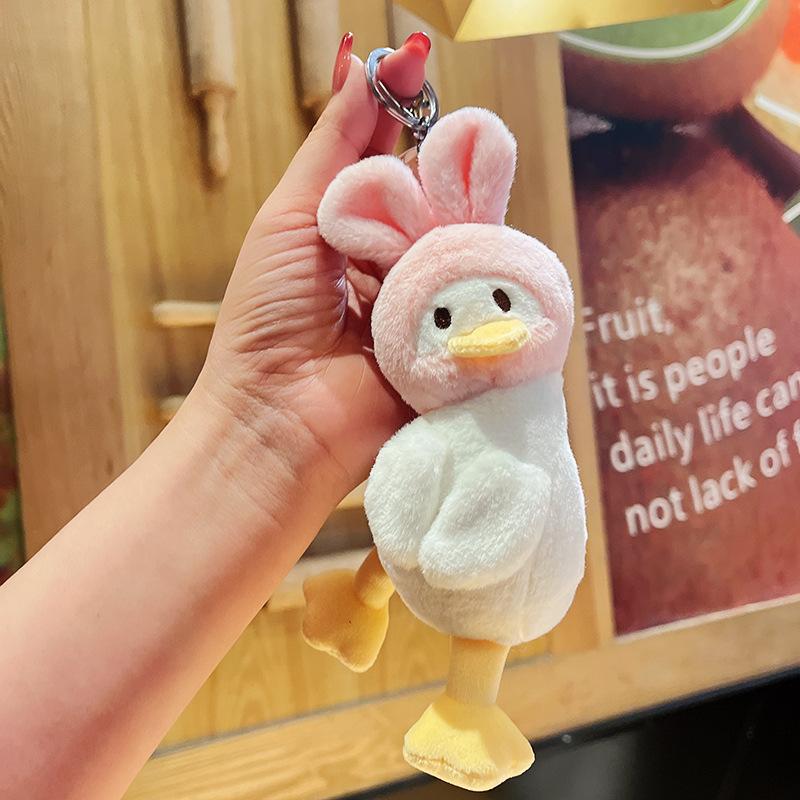 Cute Plush Keychain Women Doll Keychain Cartoon Lovely Duck Car Bag Accessory Cute Plush Boy Girl Couple Keyring Lover Pendant