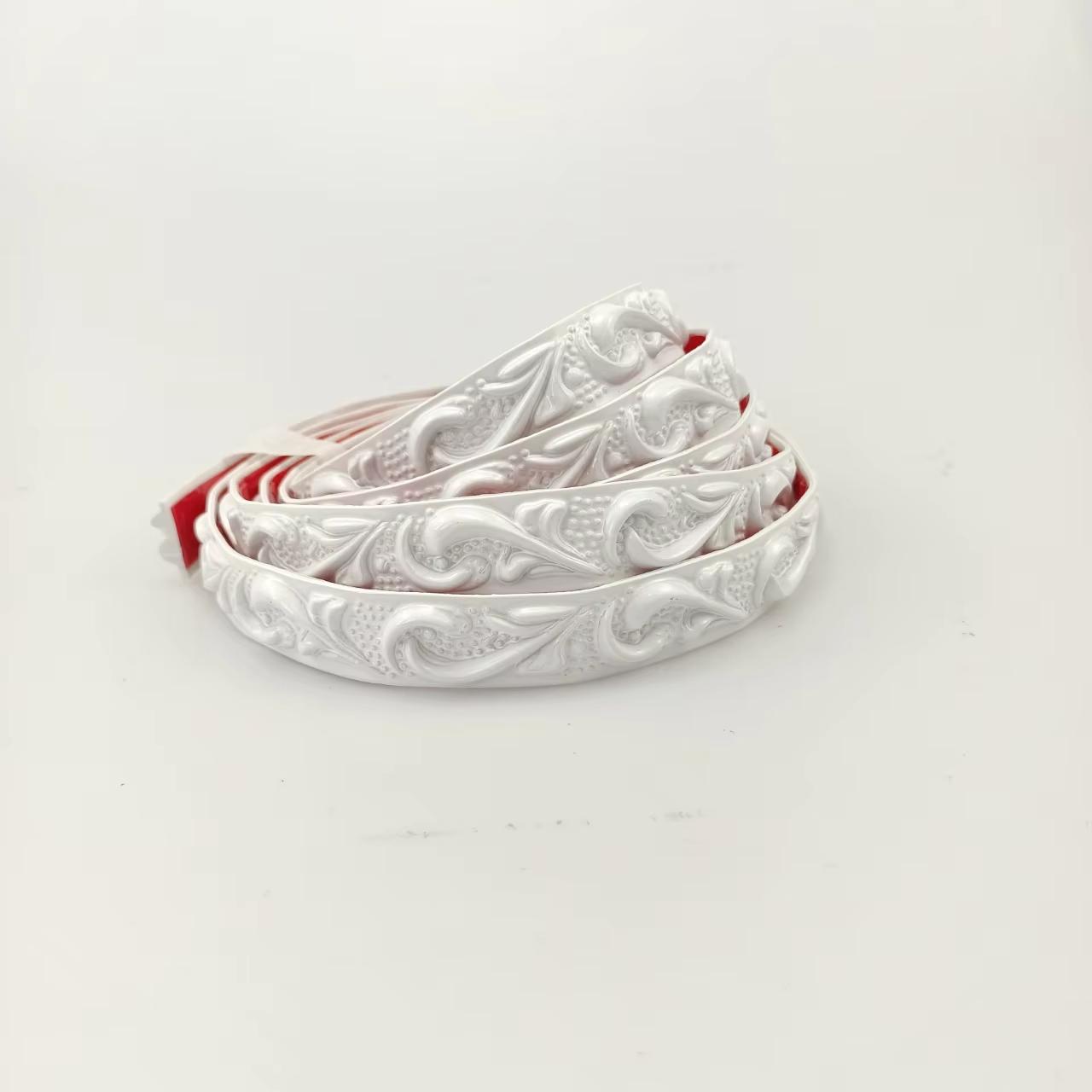 

1PC 1/2m PVC Self-Adhesive Decorative Soft Line Baseboard Ceiling Trim Line Background Wall Molding Line 3D Wall Sticker Home 1m білий