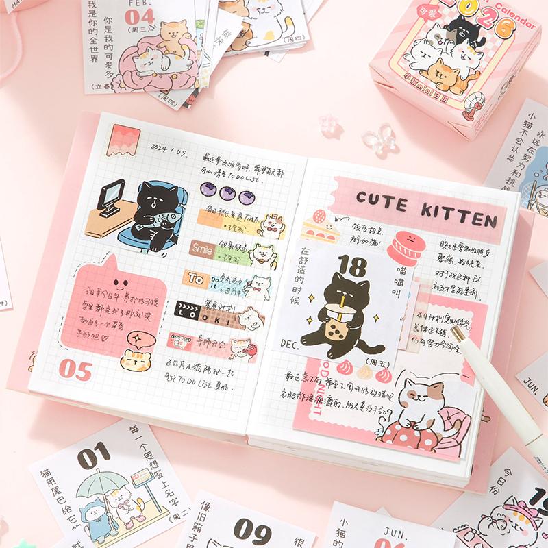 2026 Mini Calendar Daily Planner 365 Days Tear-Off Calendar For Office School Home Desk Organizer Notebook Gift For Students