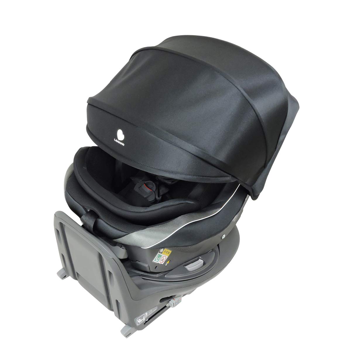 

LEAMAN ISOFIX Fixed Child Seat Rotating Newborn to 4 Years LaCour ISOFIX Tierra Black 0 Months~