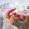 Fashionable Irregular Sliced Borderless Sunglasses for Women Gradual UV Protection Sunglasses